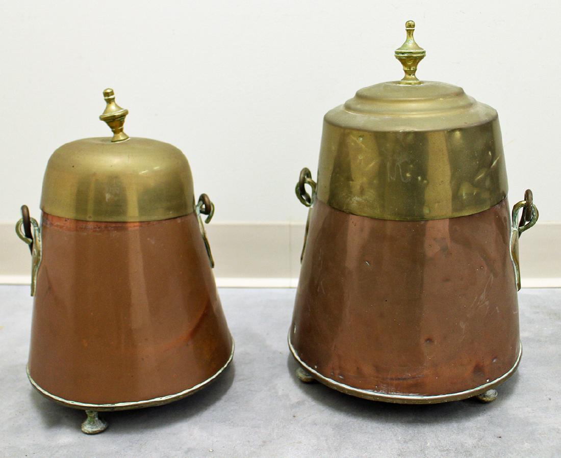 (2) 19TH CENTURY BRASS & COPPER BUCKETS (1 of 2)