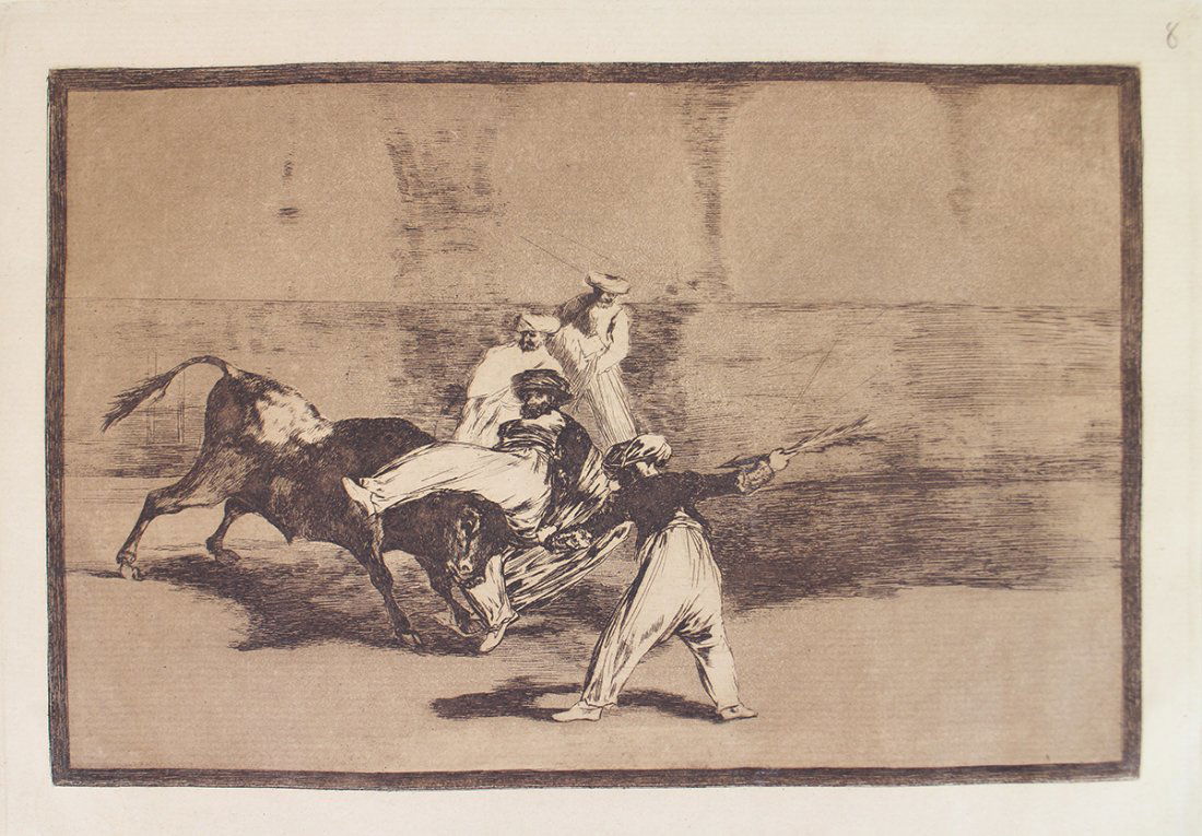 FRANCISCO DE GOYA ETCHING LA TAUROMAQUIA PLATE 8 (1 of 6)