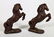 (2) VINTAGE CAST IRON HORSE SCULPTURES - 2