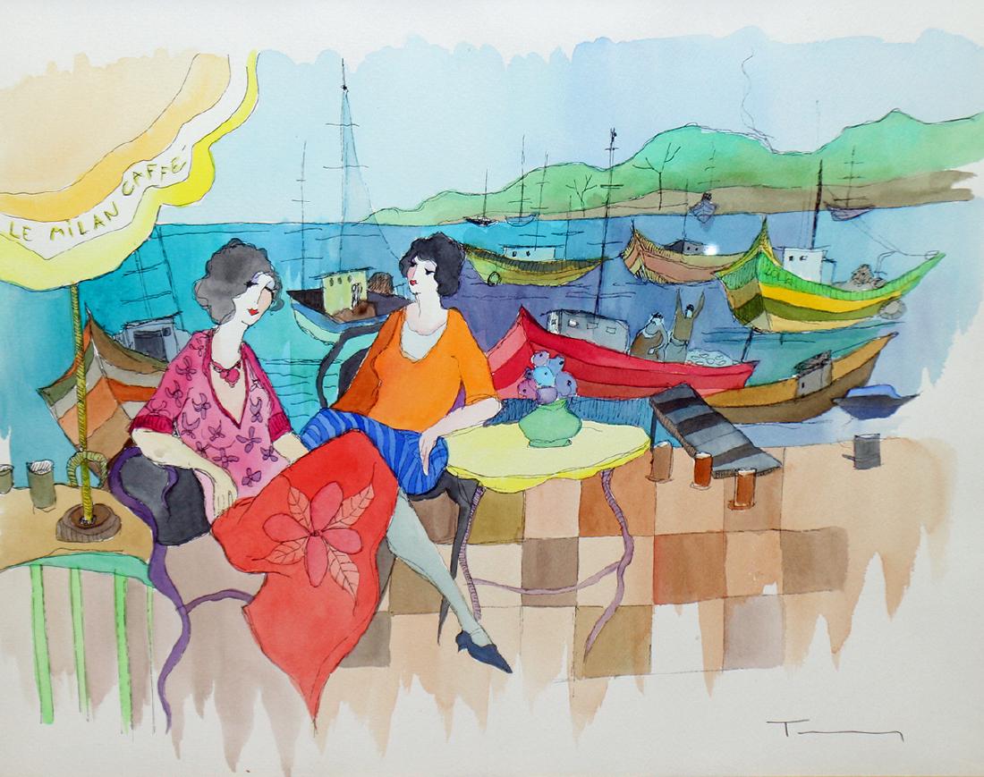 ITZCHAK TARKAY WATERCOLOR PAINTING (1 of 3)