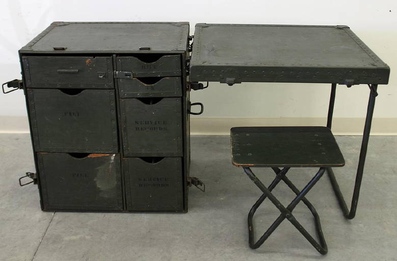 Wwii Era Military Officer's Field Desk