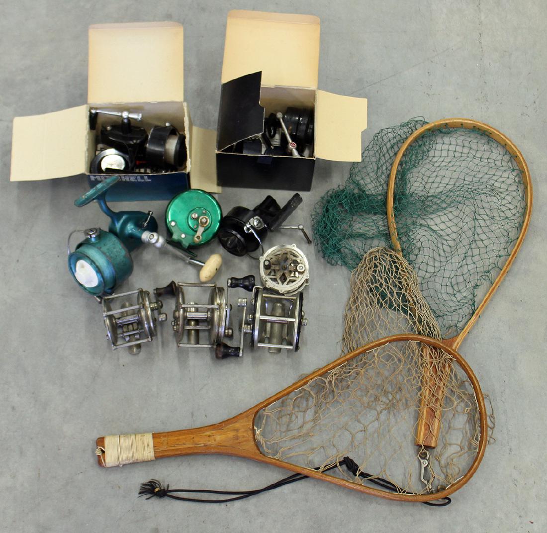VINTAGE FISHING REELS & NETS (1 of 2)