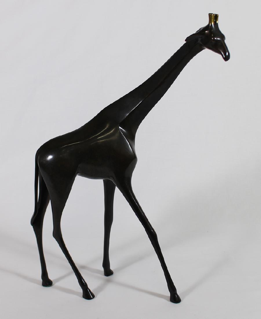 LOET VANDERVEEN BRONZE GIRAFFE SCULPTURE (1 of 4)