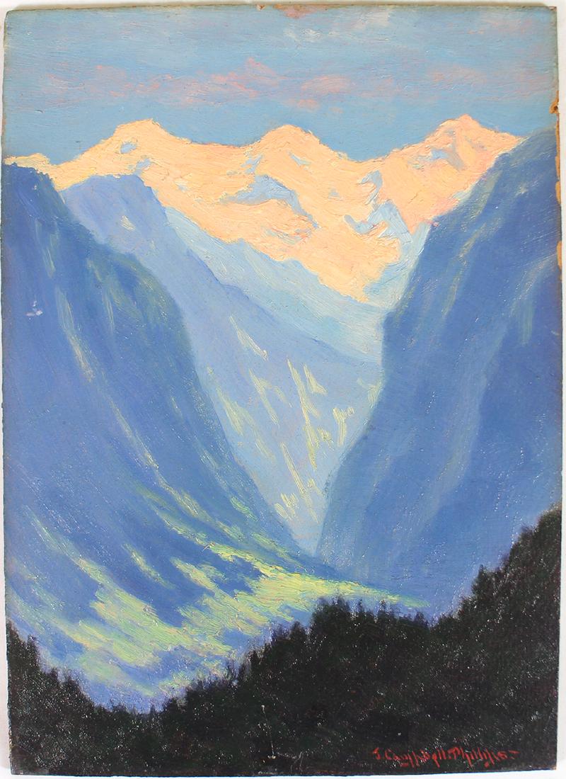 JOHN CAMPBELL PHILLIPS MOUNTAIN PAINTING (1 of 2)