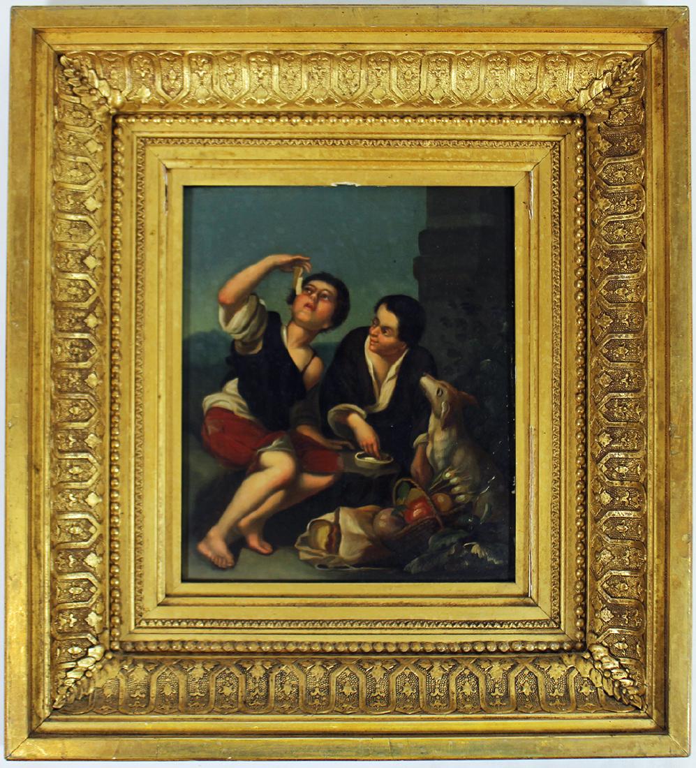 OLD MASTER STYLE PAINTING ON COPPER (1 of 4)