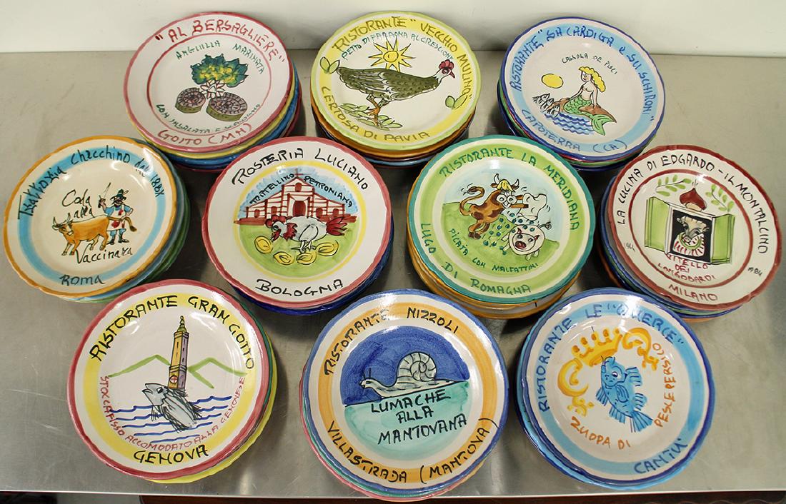 (50) ITALIAN POTTERY RESTAURANT PLATES (1 of 6)