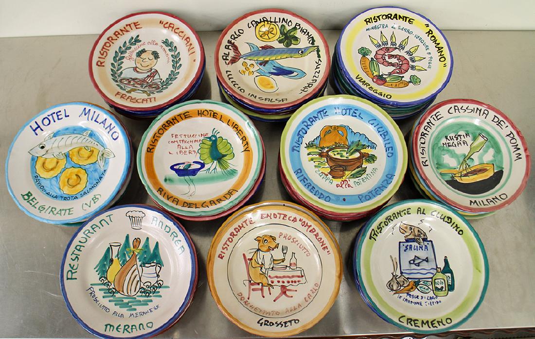 (50) ITALIAN POTTERY RESTAURANT PLATES