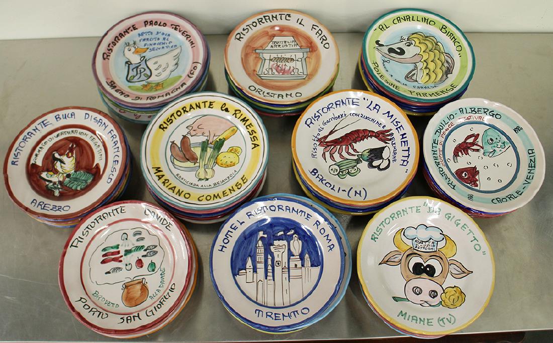 (50) ITALIAN POTTERY RESTAURANT PLATES (1 of 6)