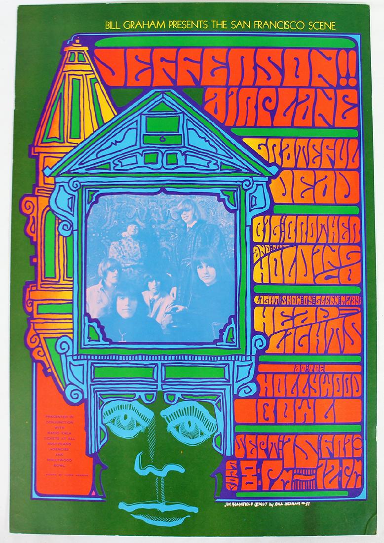 1967 GRATEFUL DEAD JEFFERSON AIRPLANE POSTER (1 of 2)