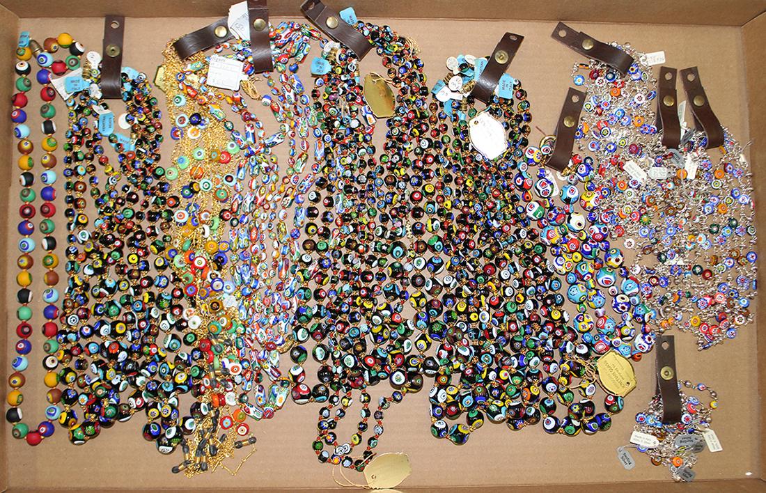 50+ ITALIAN MILLIFIORI BEADED NECKLACES & STERLING (1 of 4)
