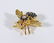 TIFFANY & CO 18K GOLD SAPPHIRE BEE BROOCH - 2