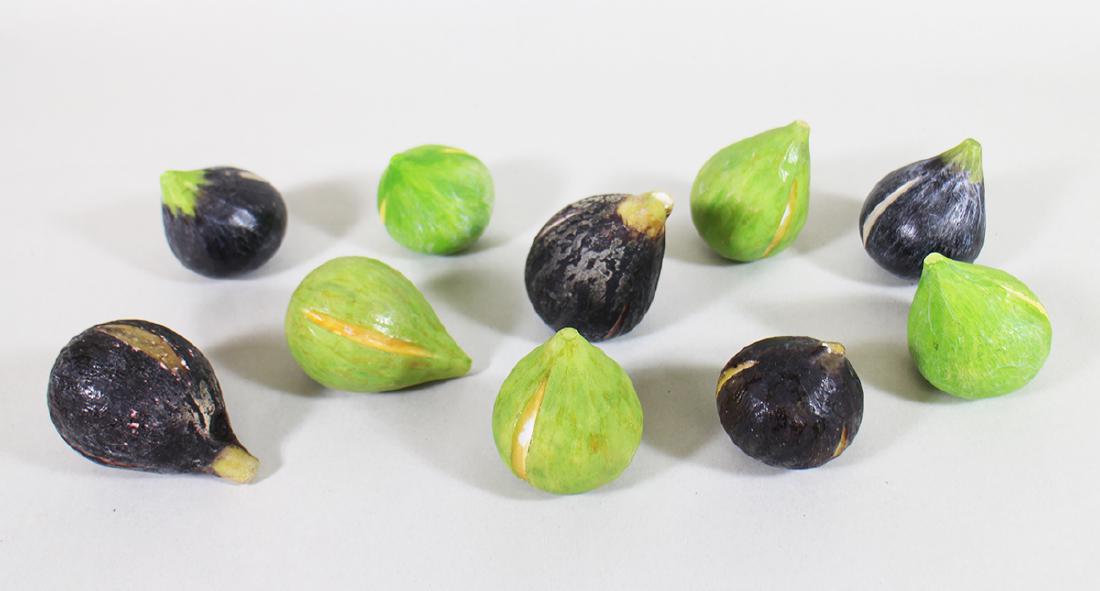 ITALIAN CARVED MARBLE FIG FRUIT (1 of 2)