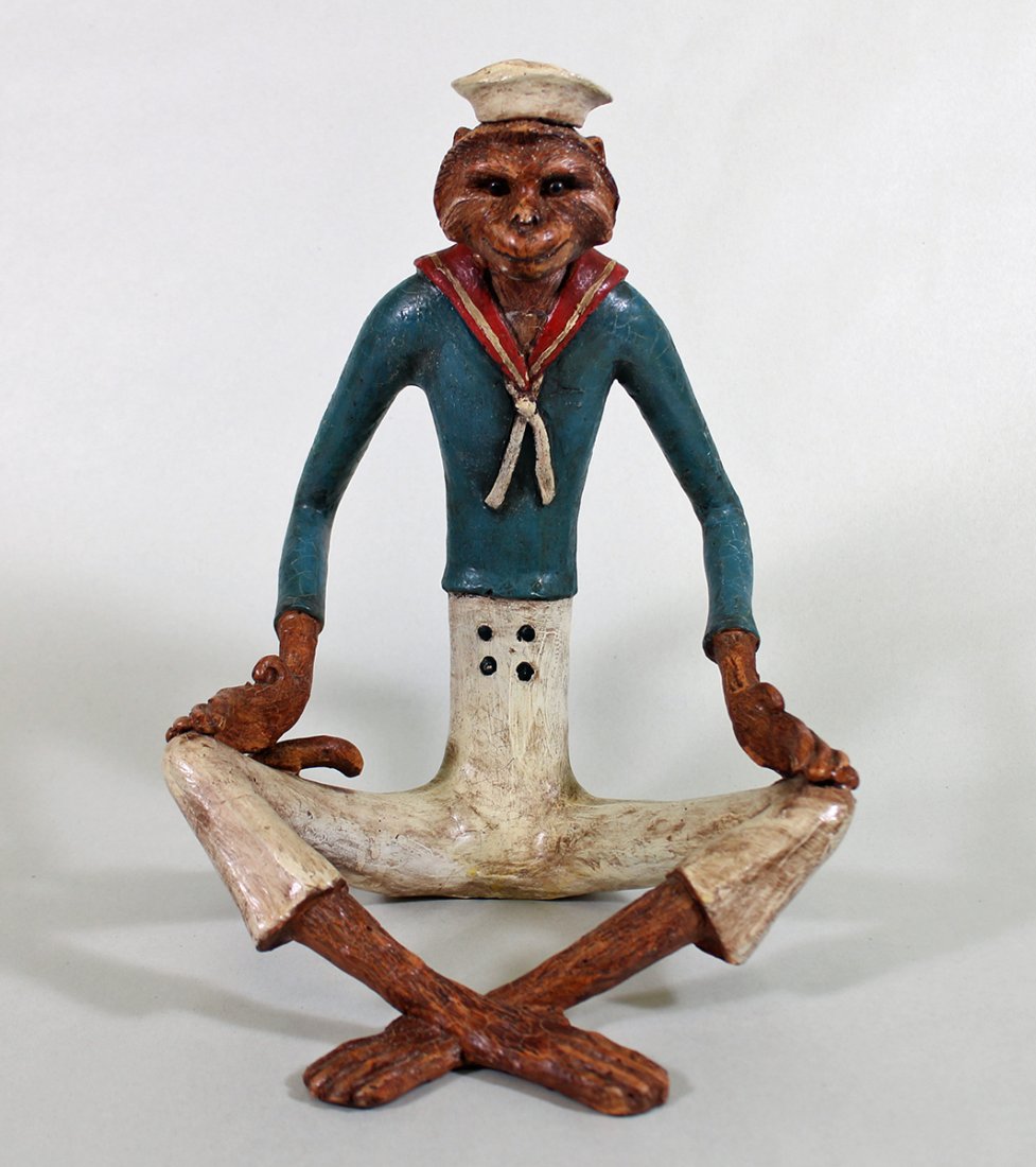 SITTING SAILOR MONKEY FIGURINE (1 of 2)
