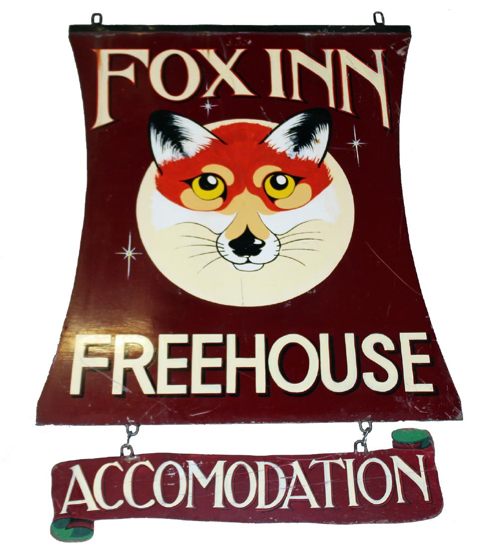 ENGLISH FOX INN FREE HOUSE SIGN (1 of 5)