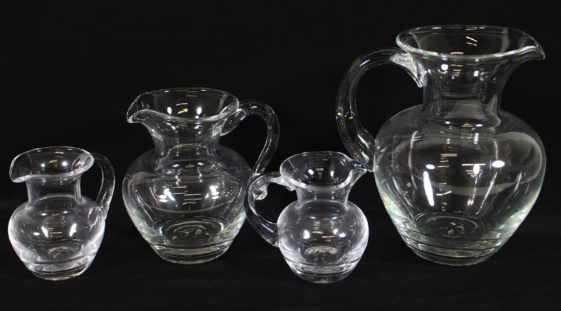 (4) SIMON PEARCE GLASS PITCHERS (1 of 1)