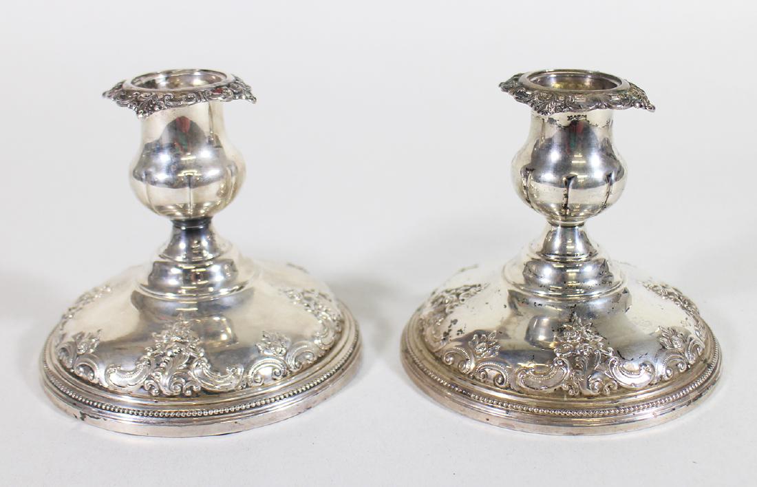 WALLACE STERLING SILVER GRAND BAROQUE CANDLESTICKS