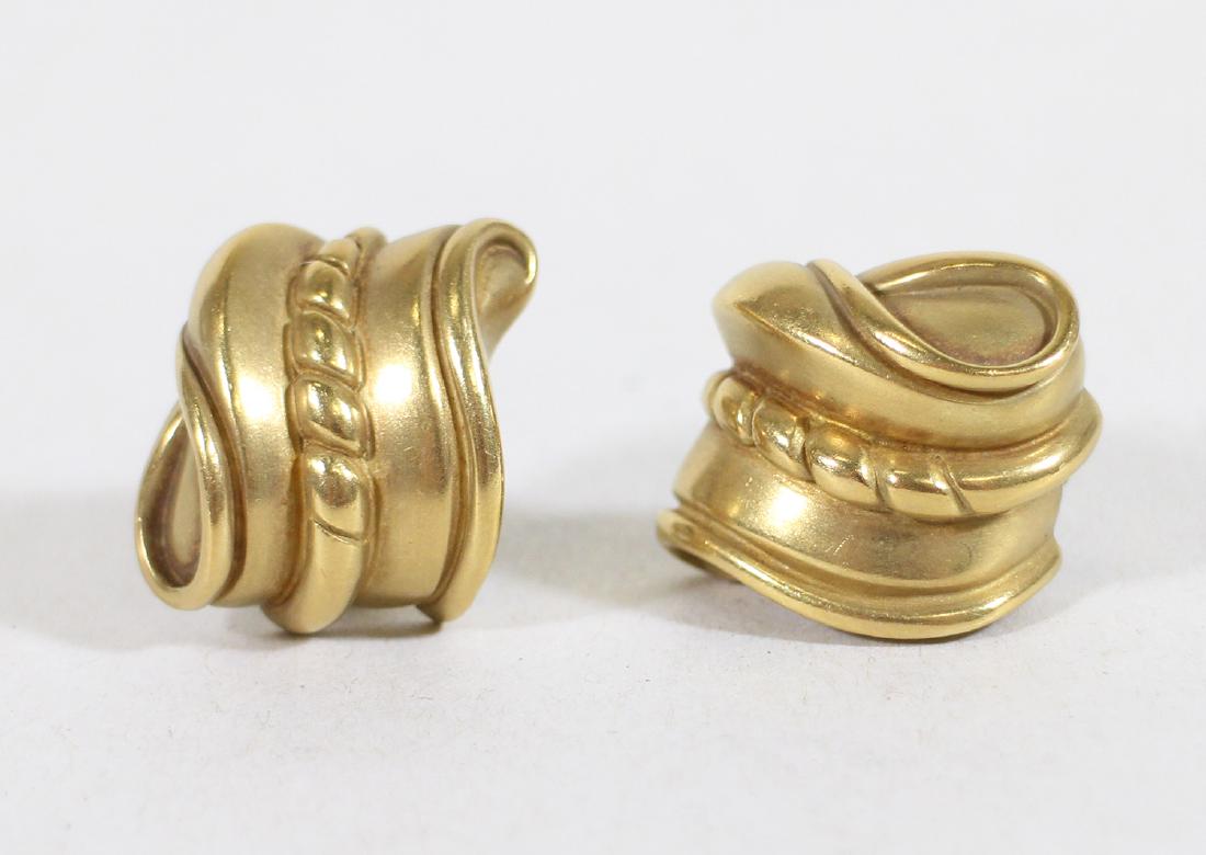 18KT BARRY KIESELSTEIN CORD GOLD EARRINGS (1 of 3)