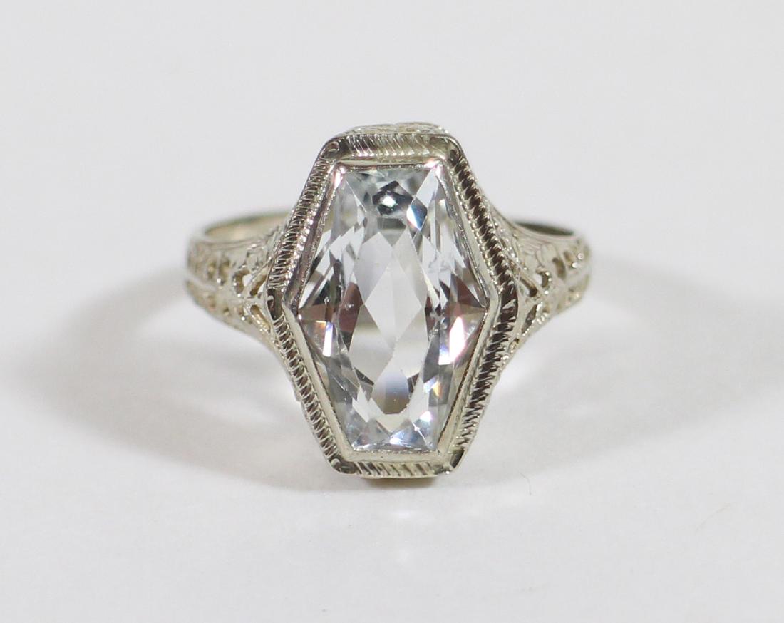 ART DECO 14K AQUAMARINE RING (1 of 3)