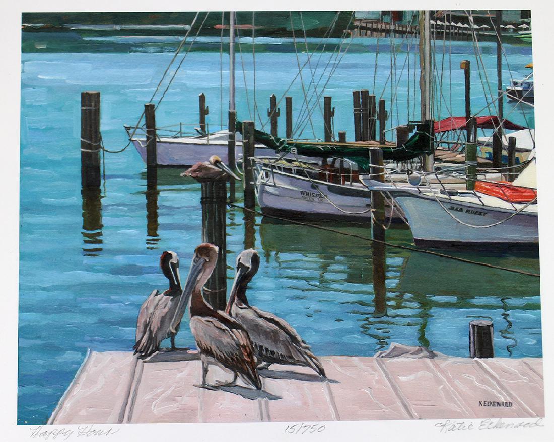 KATIE ECKENROD "HAPPY HOUR" LITHOGRAPH (1 of 3)