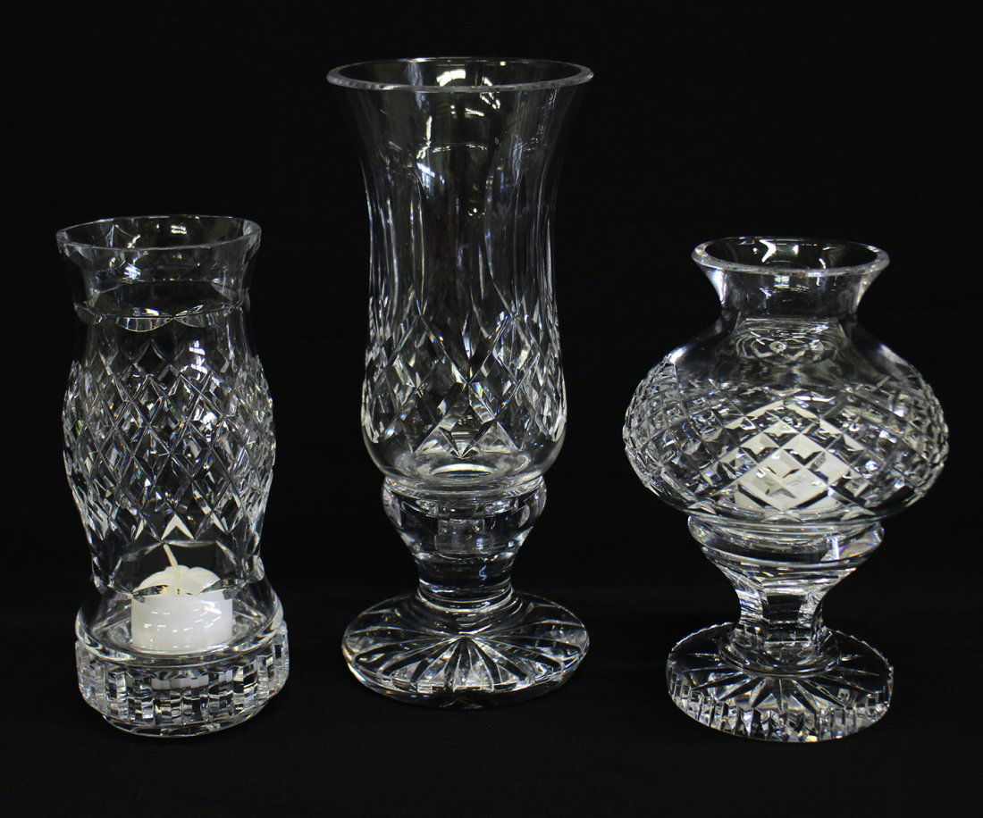 (3) WATERFORD CRYSTAL VOTIVE CANDLEHOLDERS (1 of 2)