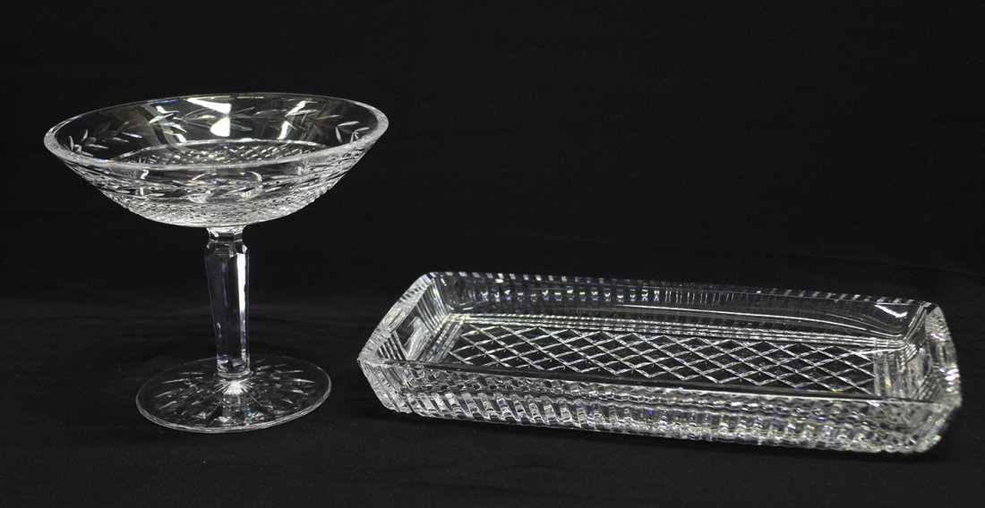 WATERFORD CRYSTAL COMPOTE & TRAY (1 of 2)