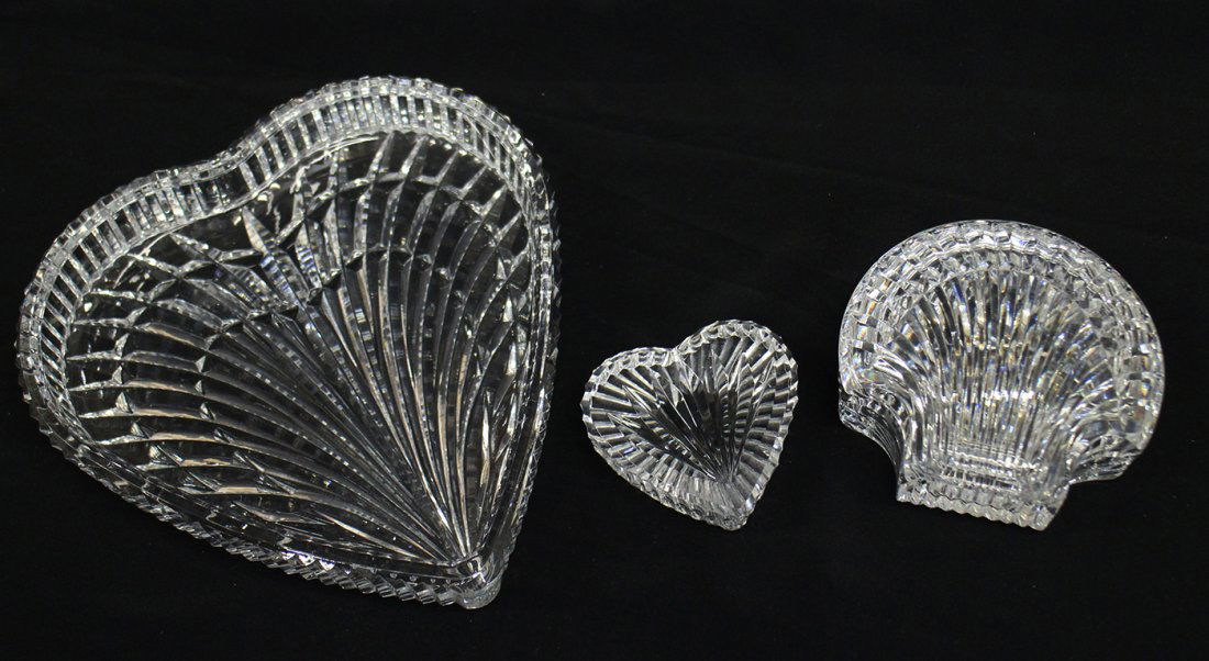 WATERFORD CRYSTAL HEARTS & SHELL BOX (1 of 1)