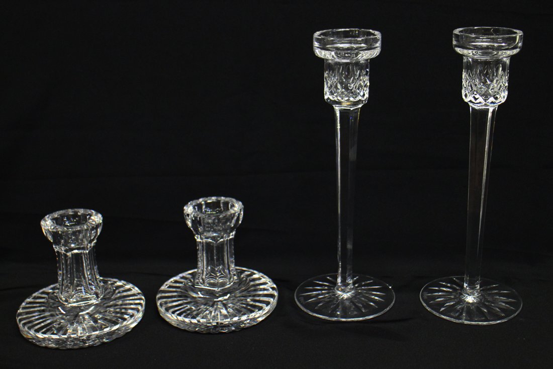 (4) WATERFORD CRYSTAL CANDLE HOLDERS (1 of 1)