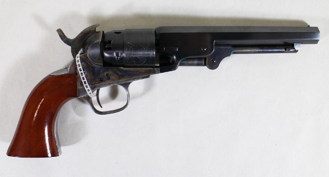 COLT .36 CALIBER NAVY POCKET PISTOL REPRO: .36 Caliber Colt revolver. Marked Address Col Sam L Colt New York US America. Looks unfired. 5 1/2" barrel. PURCHASE OF FIREARMS IS SUBJECT TO FFL TRANSER. FIREARMS THAT PREDATE 1898 ARE NOT SUBJECT T