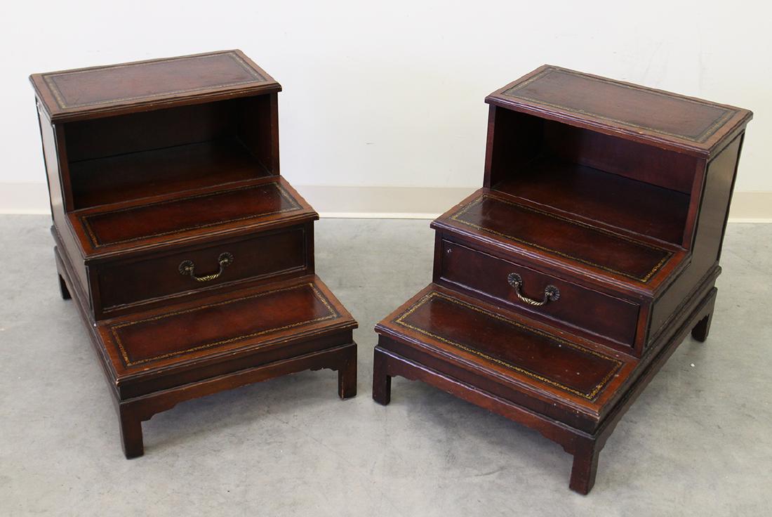 (2) ENGLISH MAHOGANY LIBRARY STEPS (1 of 3)