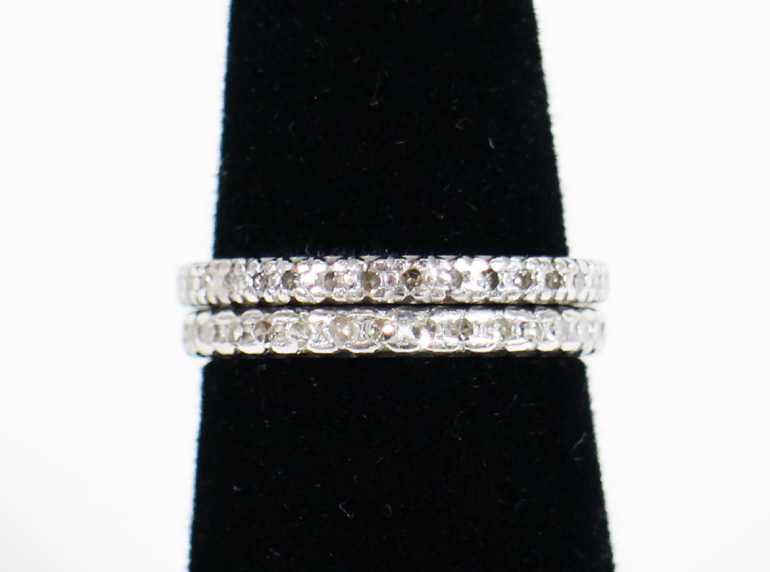 (2) VINTAGE 14K DIAMOND WEDDING BANDS (1 of 2)