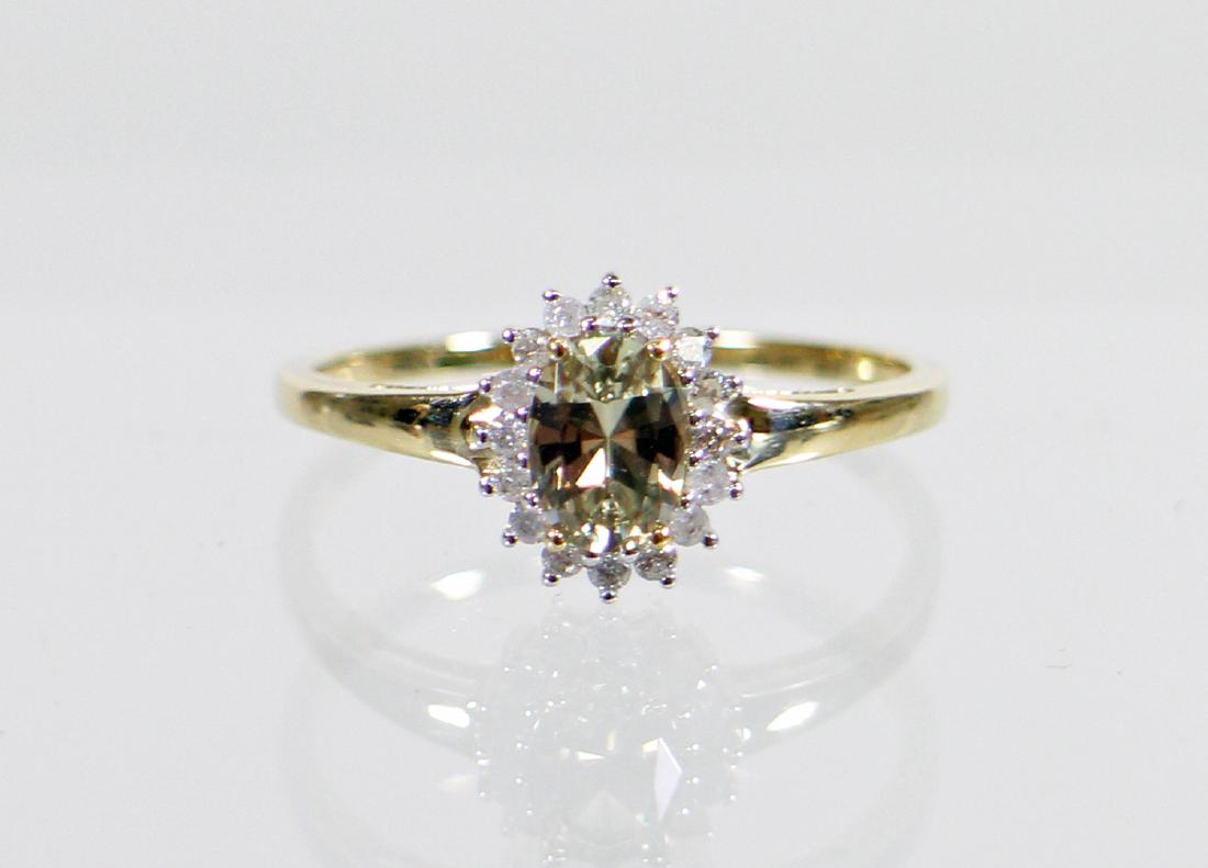 14KT PERIDOT & DIAMOND RING (1 of 3)