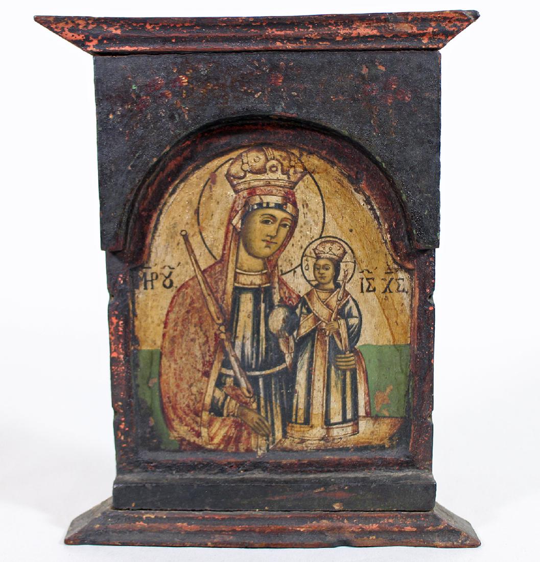 18TH CENTURY GREEK MADONNA & CHILD ICON (1 of 5)
