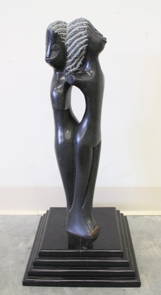 TONY LEE NATIVE AMERICAN YEI SOAPSTONE SCULPTURE: 23.25" Carved soapstone sculpture by Tony Lee