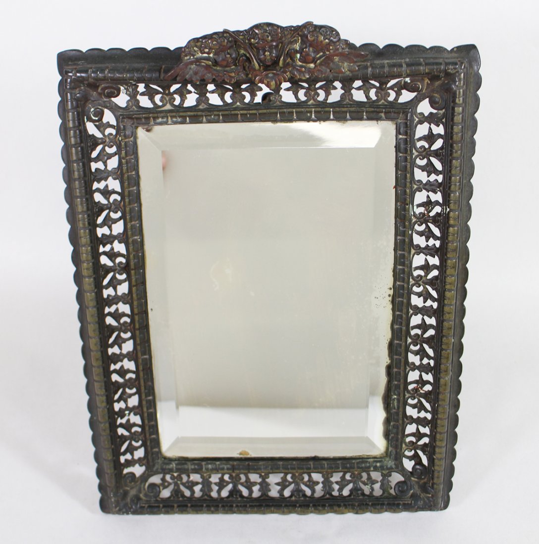 ANTIQUE PICTURE FRAME W/ MIRROR (1 of 3)
