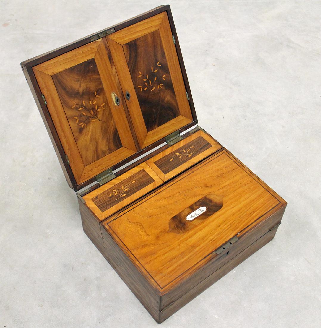 19th CENTURY INLAID WOOD LAP DESK (1 of 6)