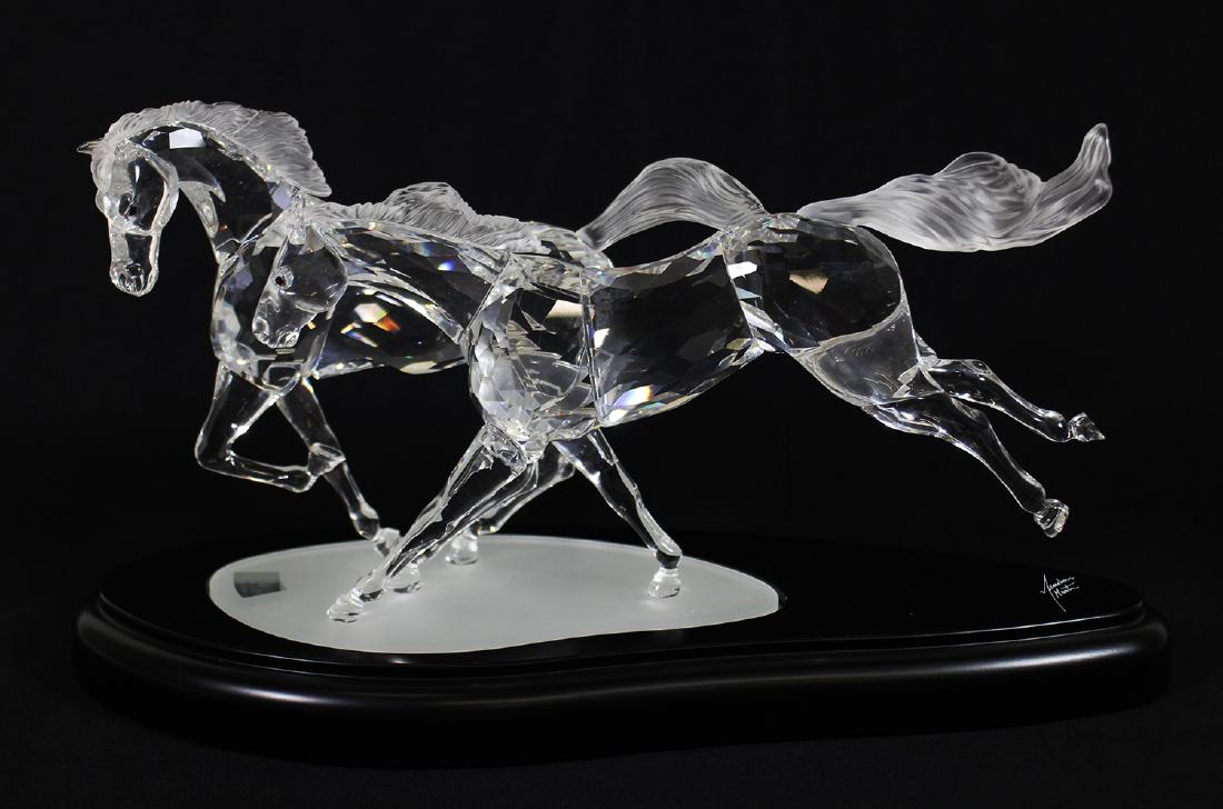 SWAROVSKI "WILD HORSES" FIGURINE W/ CASE