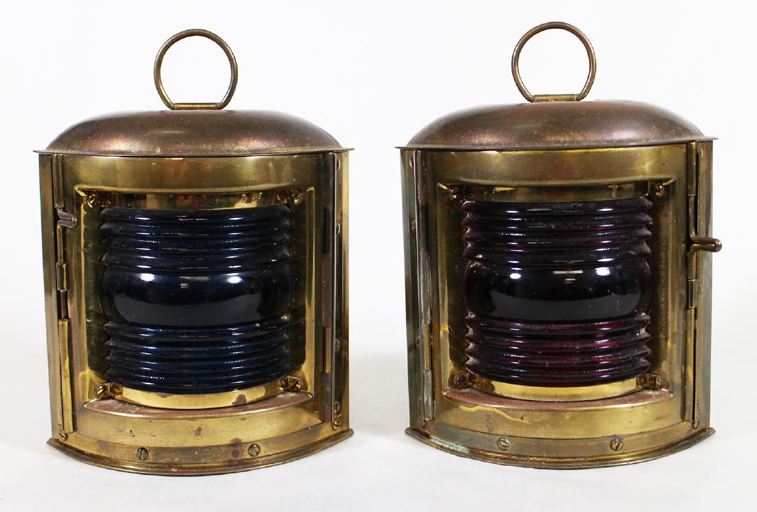 (2) PERKO RED & BLUE MARINE LANTERNS (1 of 3)