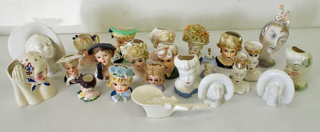 (23) HEAD VASES - RUBENS ENESCO & MORE (1 of 3)
