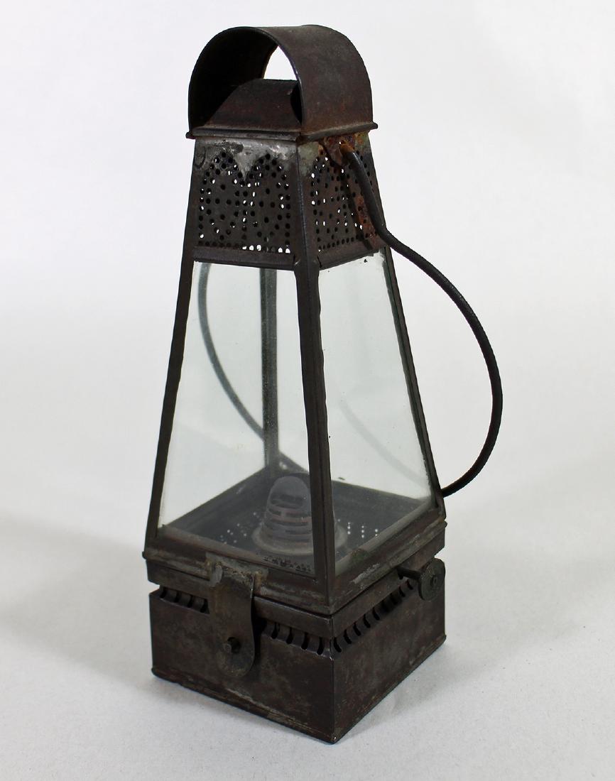 19TH CENTURY PIERCED TIN PARADE LANTERN (1 of 3)