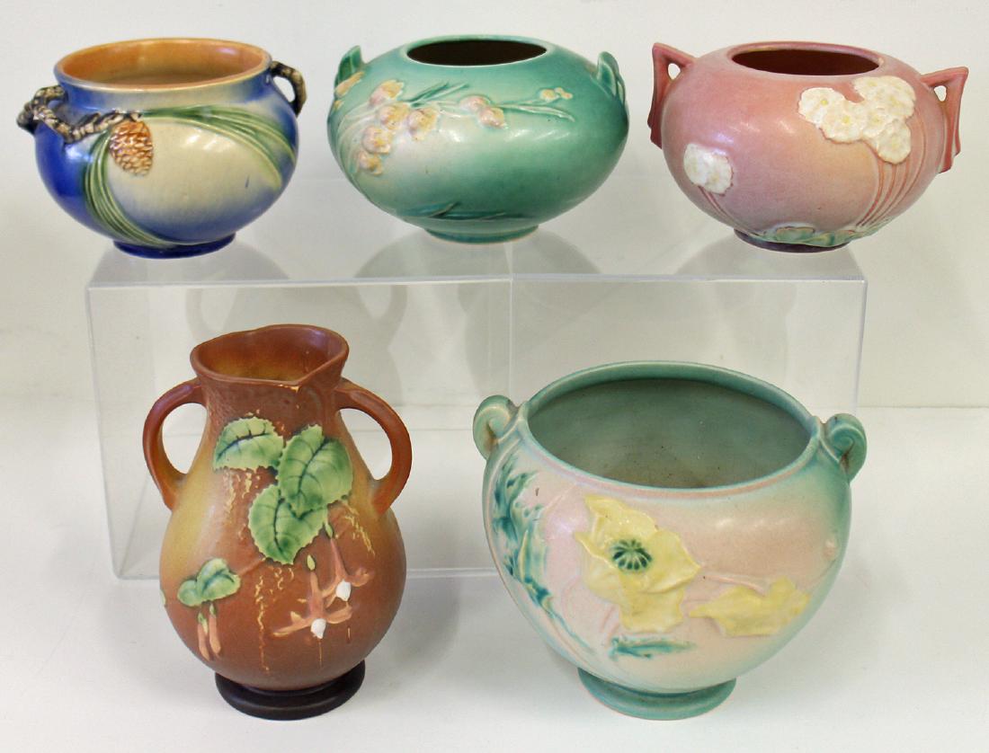 5 PC ROSEVILLE POTTERY ASSORTMENT (1 of 3)