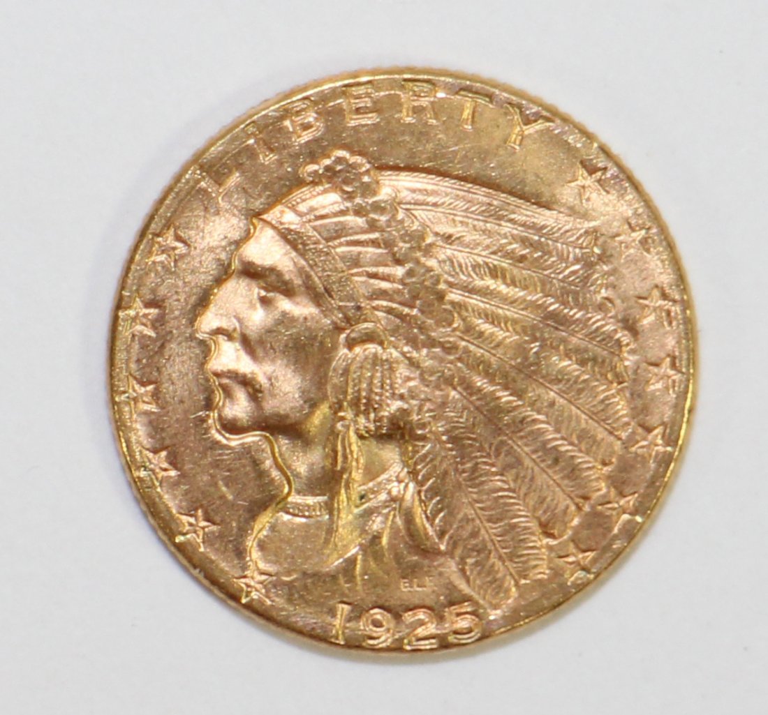 1925D $2.50 INDIAN GOLD COIN (1 of 4)