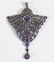 ART DECO AMETHYST & MARCASITE BROOCH PENDANT