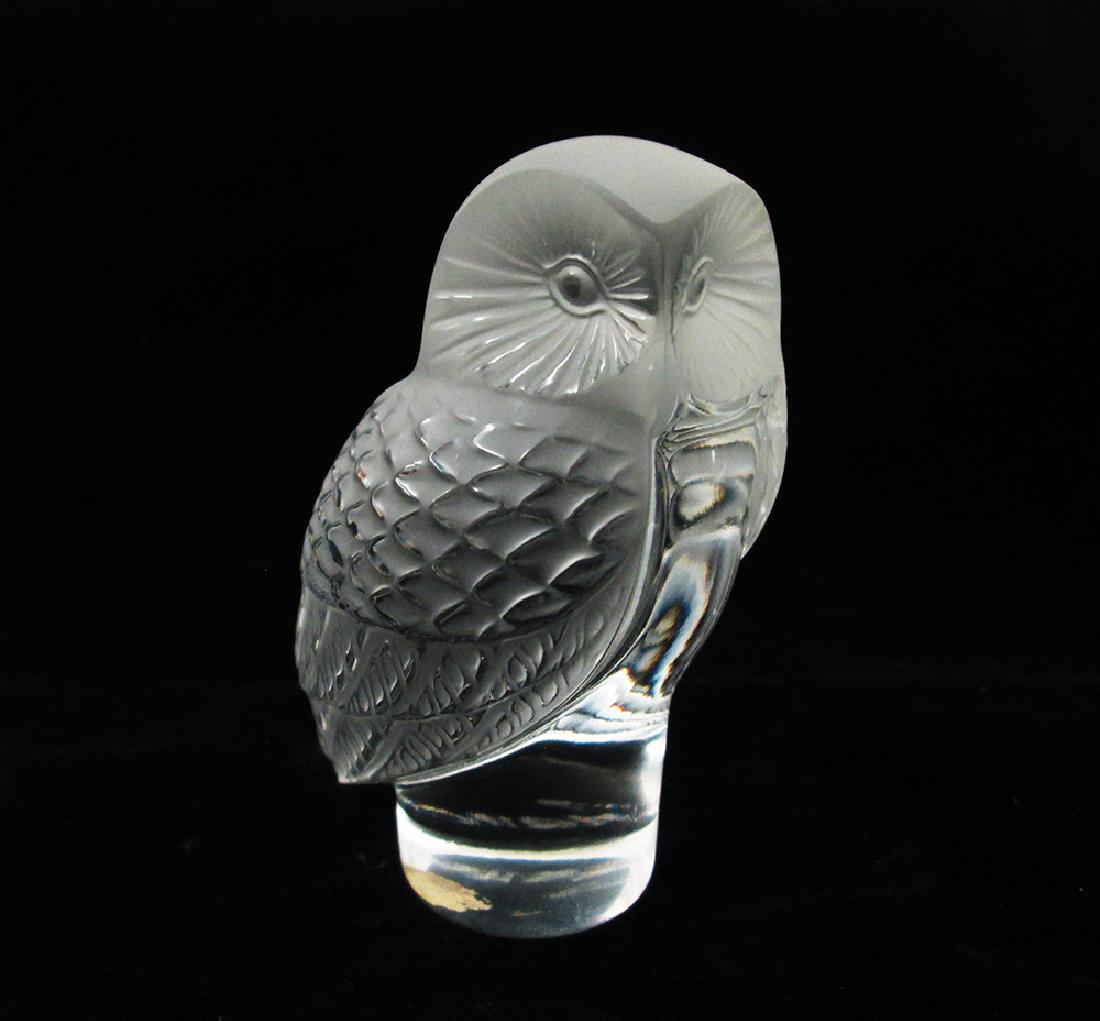LALIQUE CRYSTAL OWL FIGURINE (1 of 4)