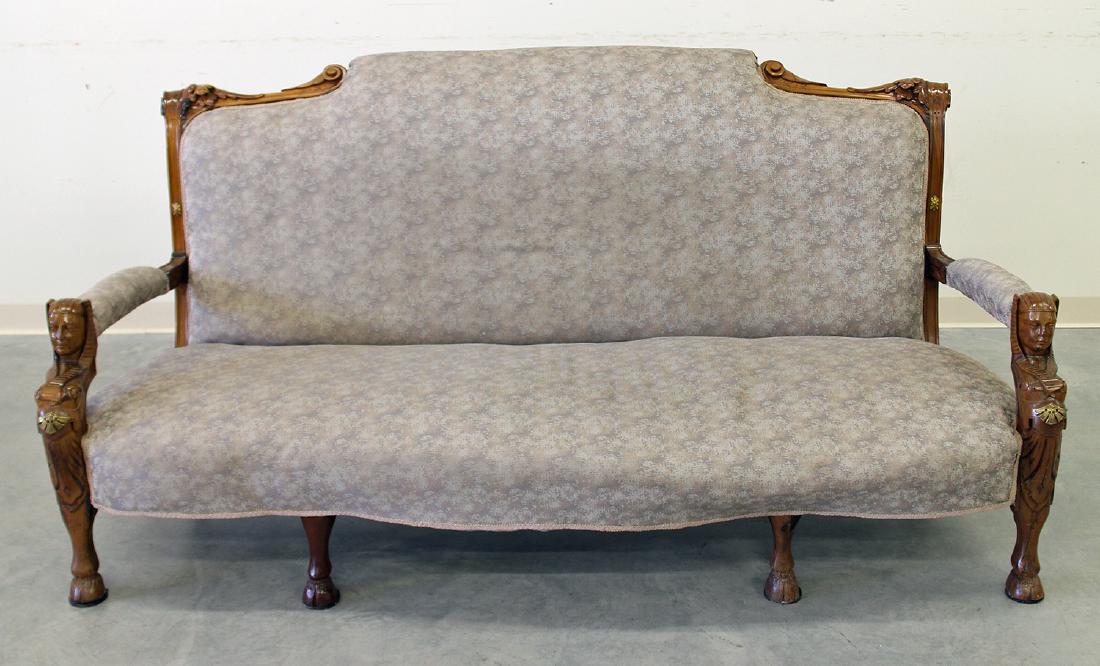 EGYPTIAN REVIVAL HARDWOOD SOFA (1 of 6)