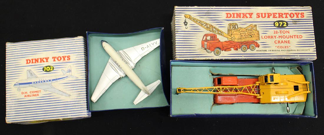 VINTAGE DINKY TOY CRANE & AIRPLANE IN BOXES (1 of 2)