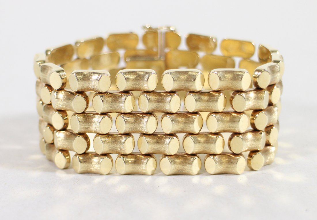 14KT ITALIAN GOLD BAMBOO LINK BRACELET