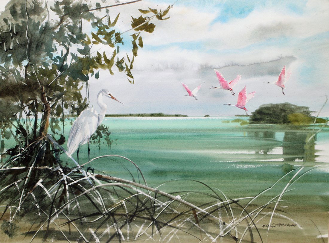 MILLARD WELLS WATERCOLOR PAINTING (1 of 3)