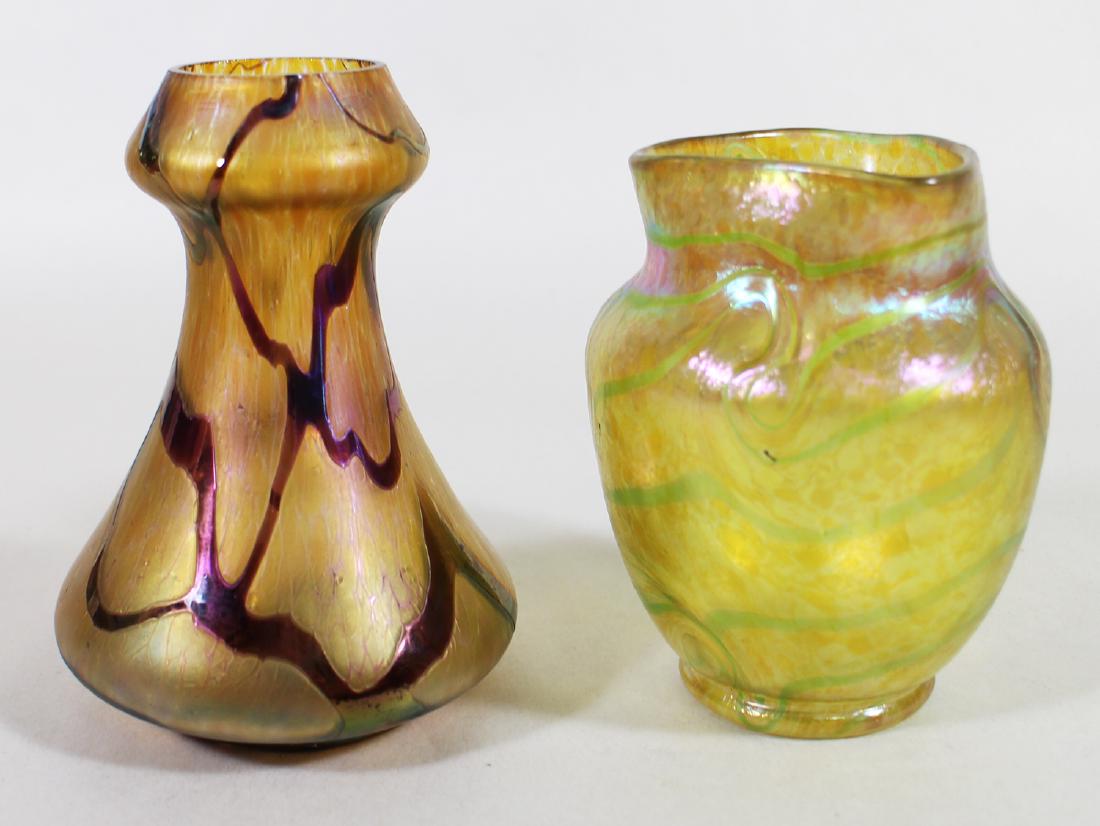 (2) ATTB KRALIK ART GLASS VASES (1 of 3)