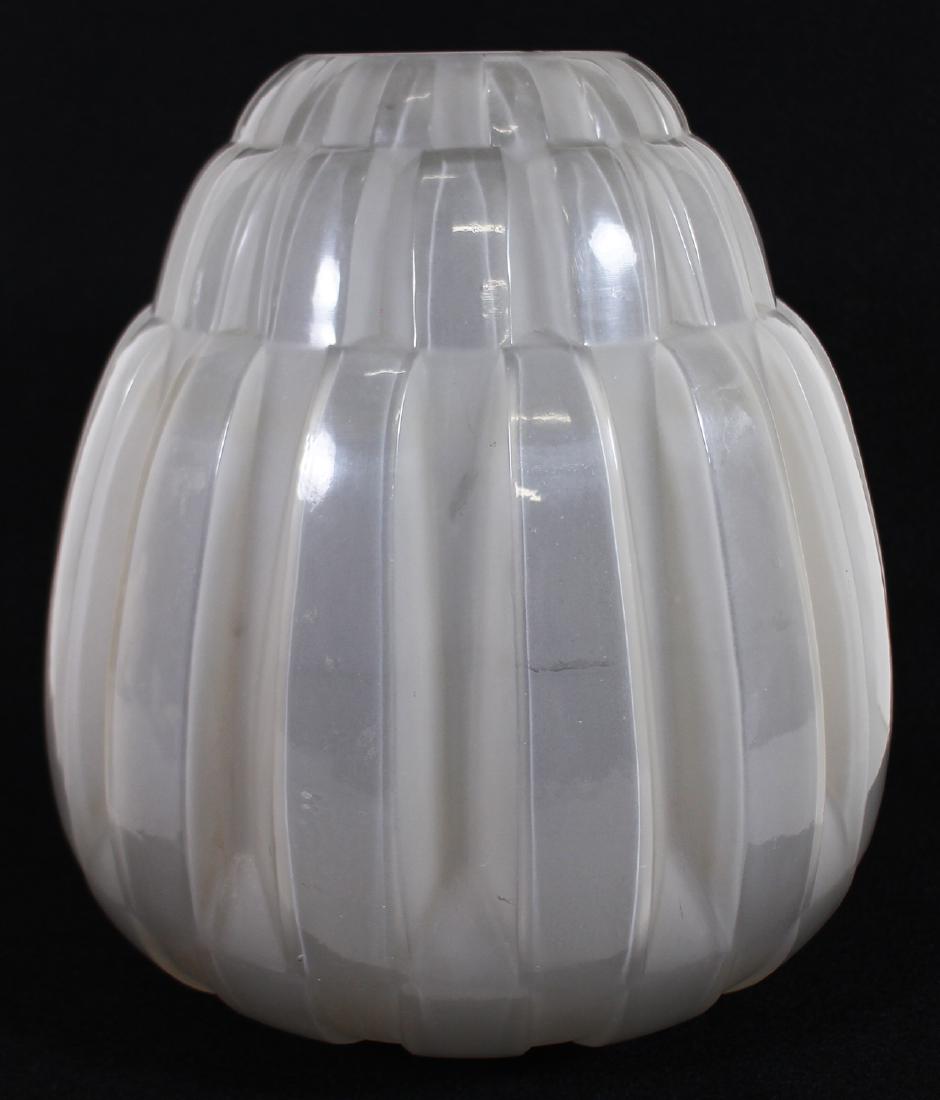 ANDRE' HUNEBELLE ART DECO FRENCH CUBIST GLASS VASE (1 of 4)