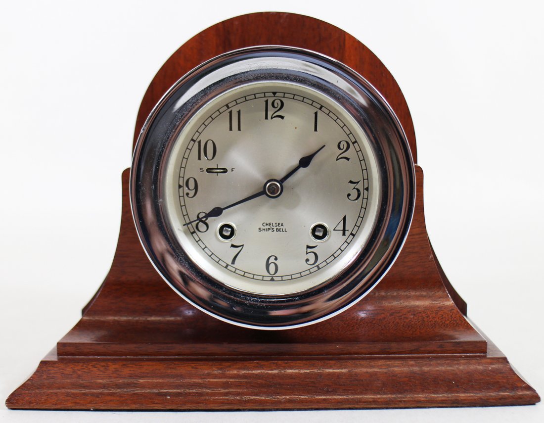 VINTAGE CHELSEA SHIP'S BELL CLOCK (1 of 3)